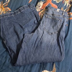 Altar'd State Women's High Waist Extreme Wide Leg Jeans in Mid Blue Wash